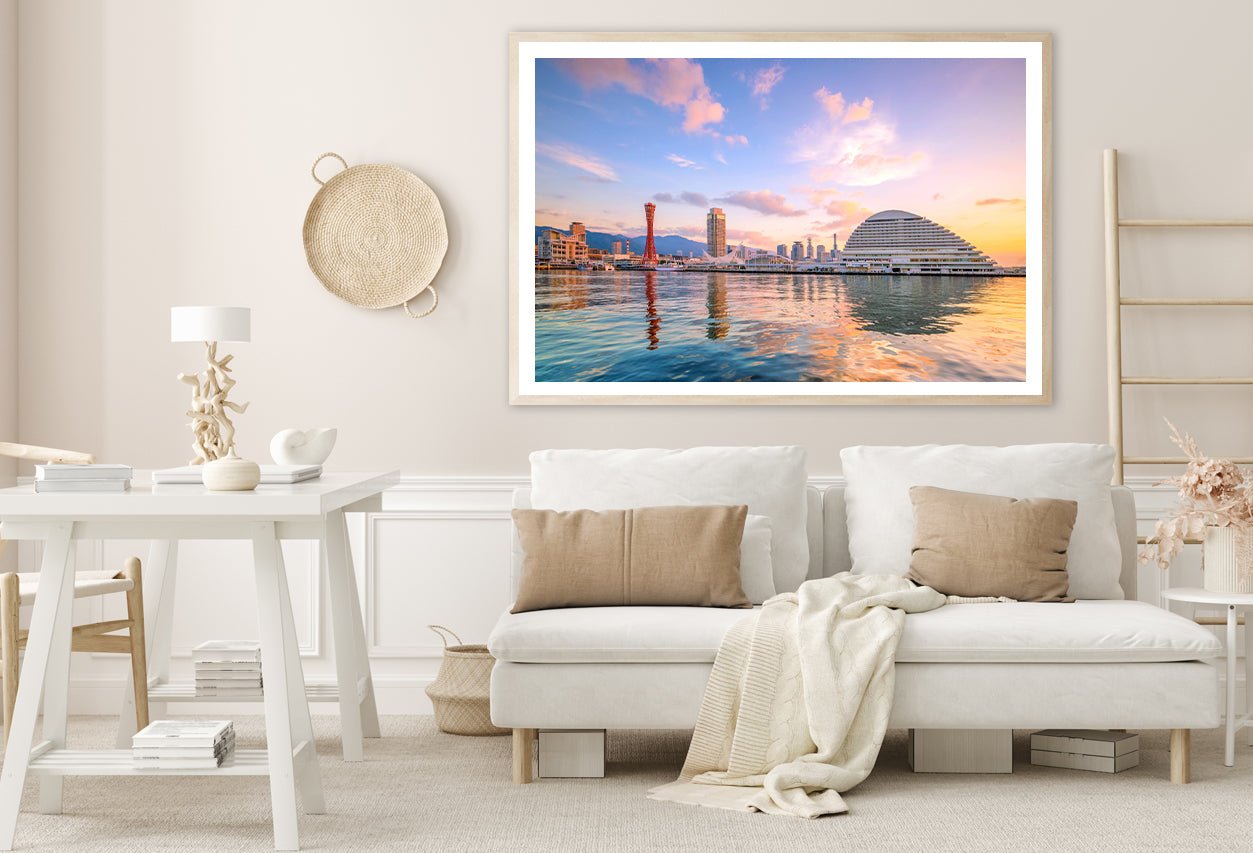 Kobe City in Morning with Sky Home Decor Premium Quality Poster Print Choose Your Sizes