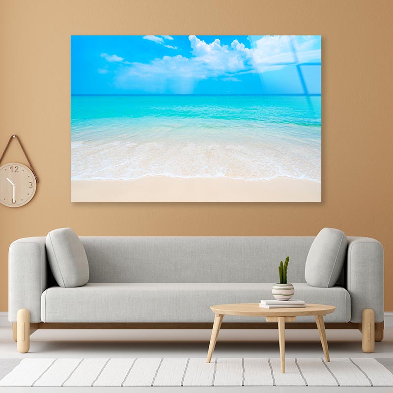 Beautiful White Beach of Southern Thailand Acrylic Glass Print Tempered Glass Wall Art 100% Made in Australia Ready to Hang