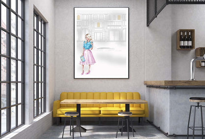 Stylish Woman with Fashion Store Design Home Decor Premium Quality Poster Print Choose Your Sizes