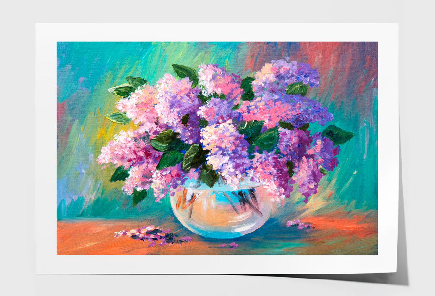 Spring Lilac In A Vase Art Work Oil Painting Limited Edition High Quality Print Unframed Roll Canvas None