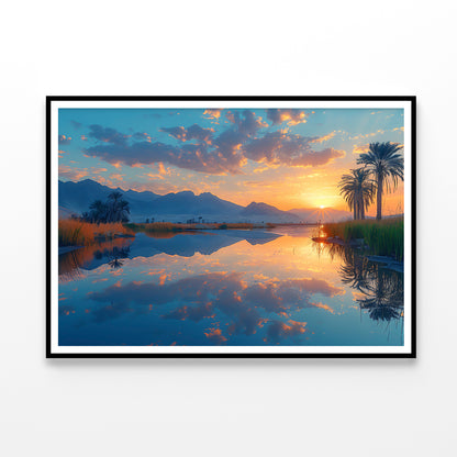 Sunrise over the Lake with Mountains Home Decor Premium Quality Poster Print Choose Your Sizes - Bella Home Decor