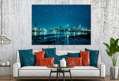 Mumbai City at Night Wall Art Decor 100% Australian Made