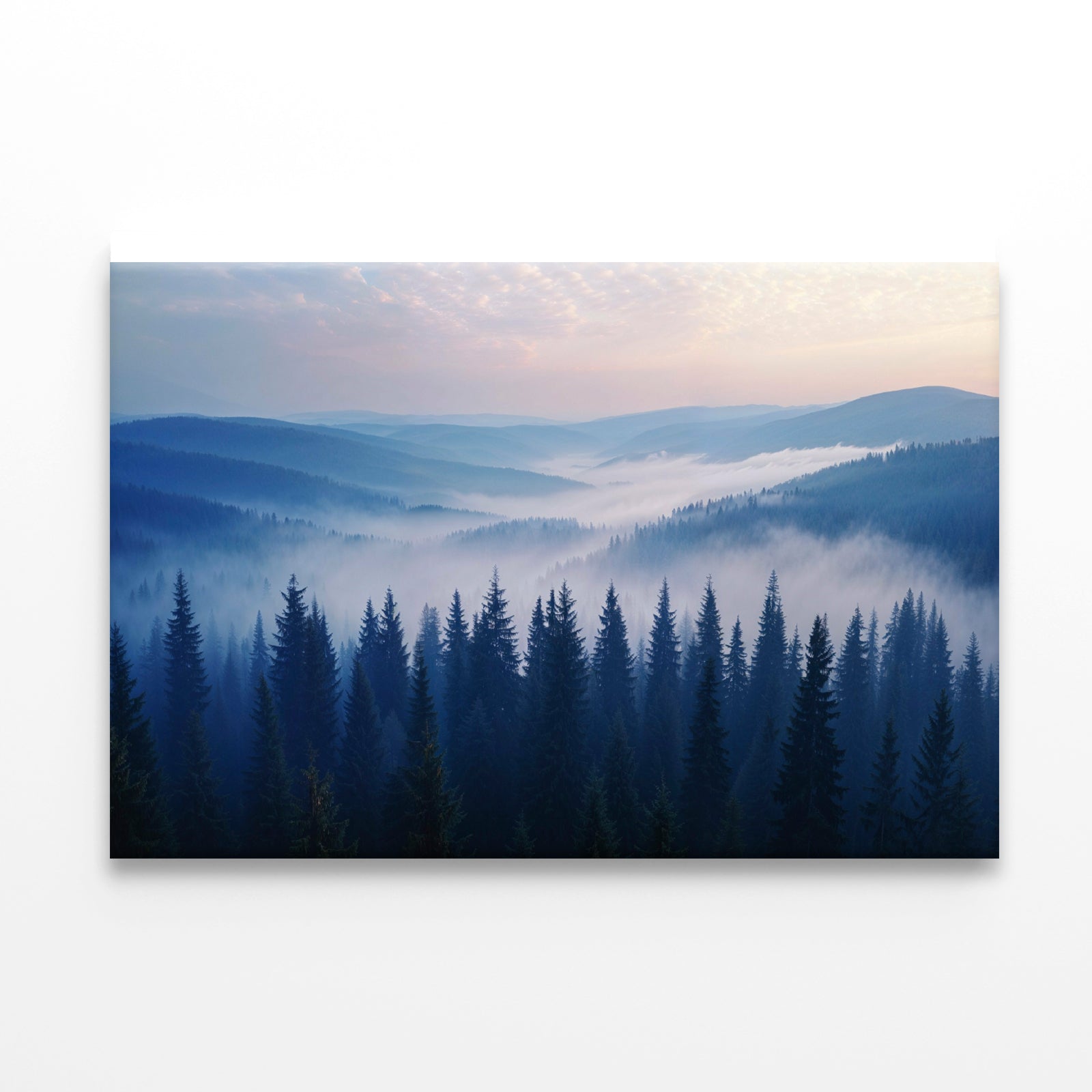 Pine Trees Forest with Mountains Print 100% Australian Made - Bella Home Decor