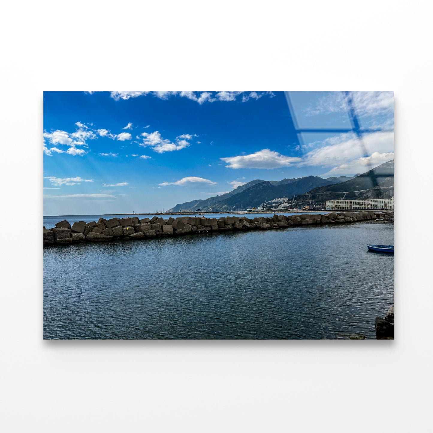 Beautiful Coast of Salerno Italy Acrylic Glass Print Tempered Glass Wall Art 100% Made in Australia Ready to Hang - Bella Home Decor
