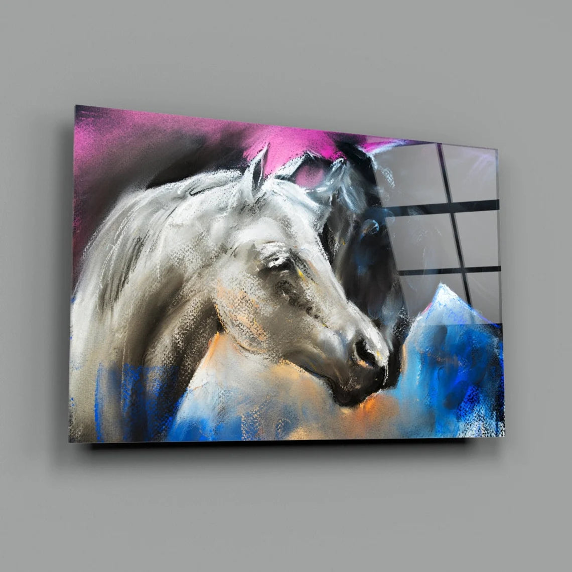 Abstract Horses Art UV Direct Aluminum Print Australian Made Quality