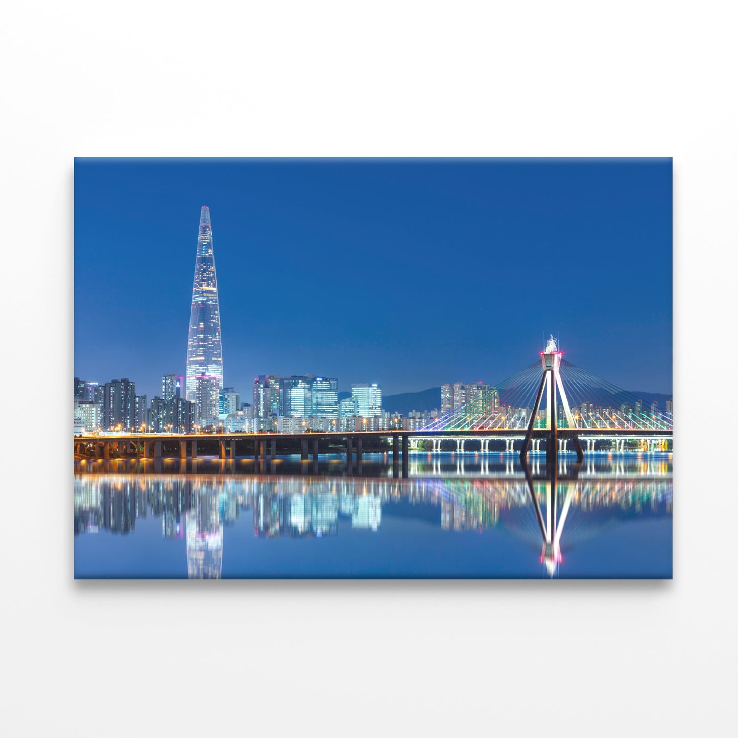 Seoul City at Twilight Han River Wall Art Decor 100% Australian Made - Bella Home Decor