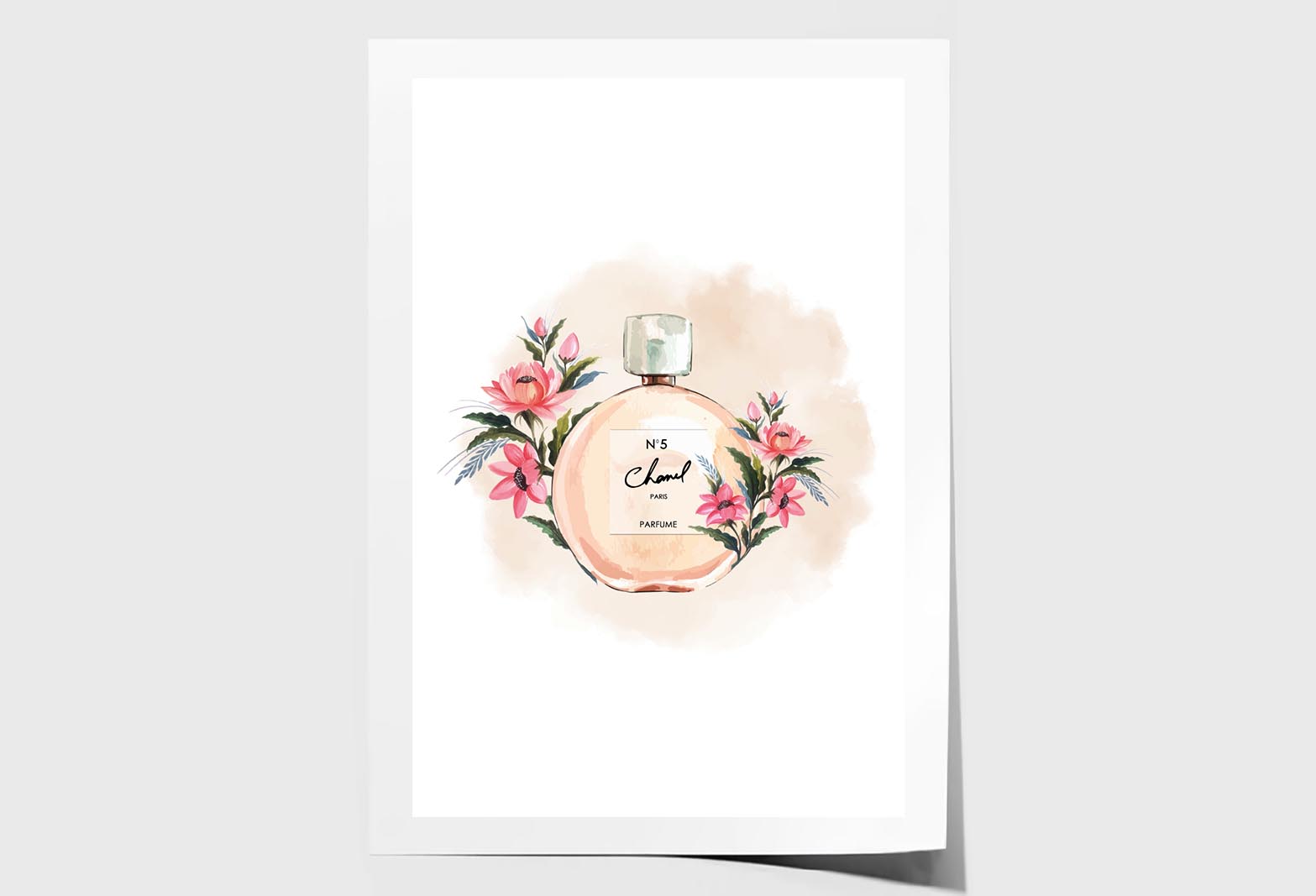 Light Pink Perfume Wall Art Limited Edition High Quality Print Unframed Roll Canvas None