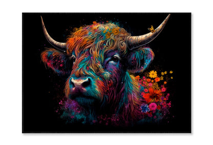 Abstract Highland Cow Head Home Decor Premium Quality Poster Print Choose Your Sizes