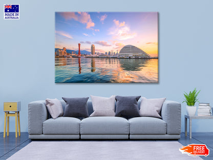 Kobe City in Morning with Sky Print 100% Australian Made - Bella Home Decor