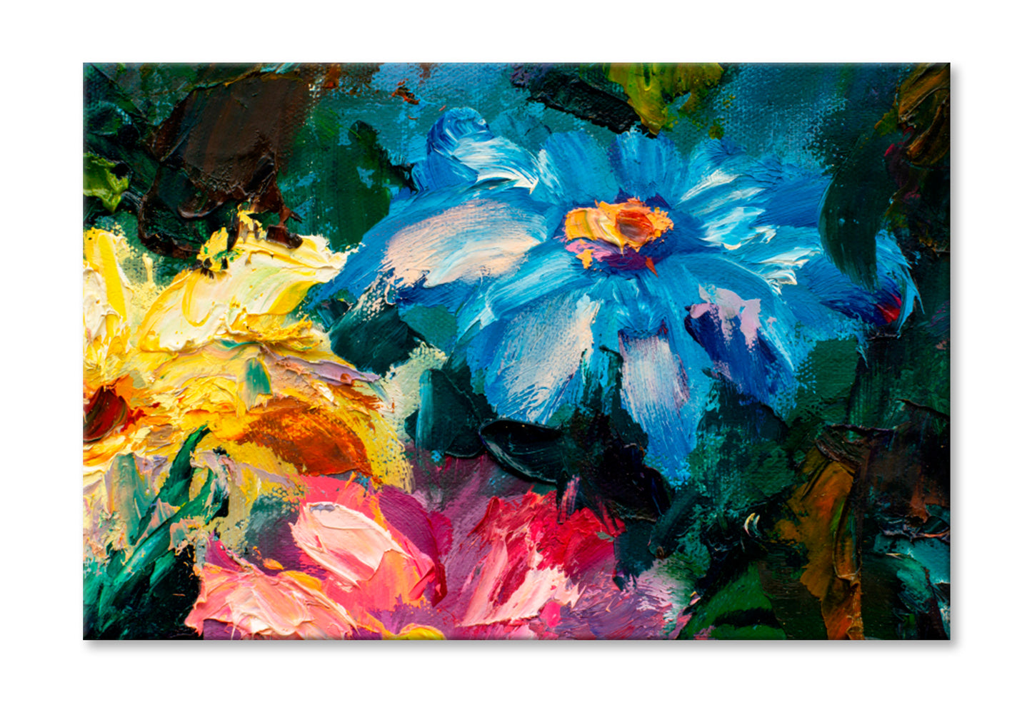 Flowers Monet Claude Impressionism Oil Painting Wall Art Limited Edition High Quality Print Stretched Canvas None