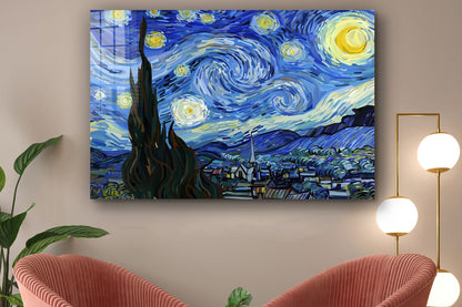 Van Gogh Starry Night UV Direct Aluminum Print Australian Made Quality