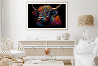 Abstract Highland Cow Head Home Decor Premium Quality Poster Print Choose Your Sizes