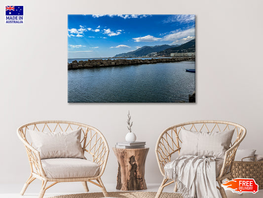 Beautiful Coast of Salerno Italy Alps Print 100% Australian Made - Bella Home Decor