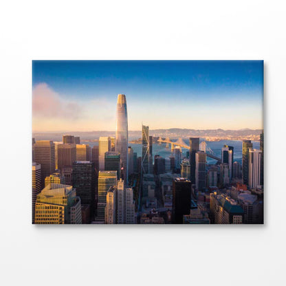 Bella Home Aerial View of San Francisco USA Print Canvas Ready to hang