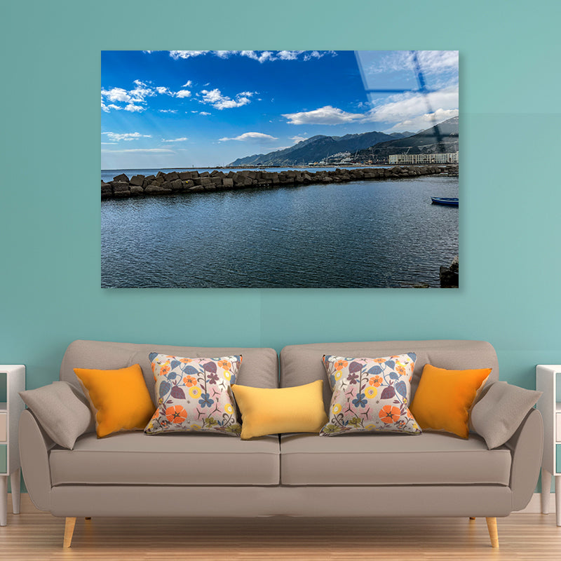 Beautiful Coast of Salerno Italy Acrylic Glass Print Tempered Glass Wall Art 100% Made in Australia Ready to Hang - Bella Home Decor