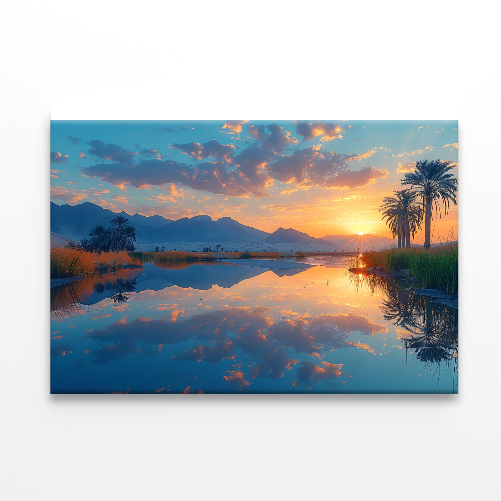 Sunrise over the Lake with Mountains Print 100% Australian Made - Bella Home Decor