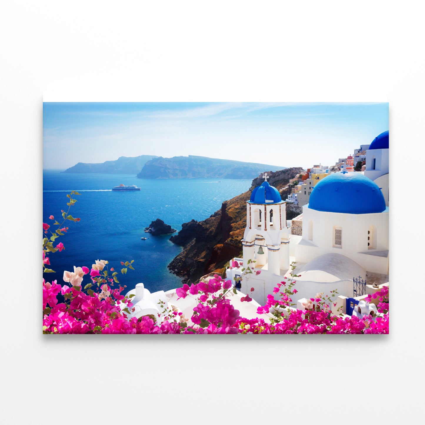Bougainvillea in the Oia of Coast Print 100% Australian Made - Bella Home Decor