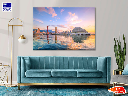 Kobe City in Morning with Sky Print 100% Australian Made - Bella Home Decor