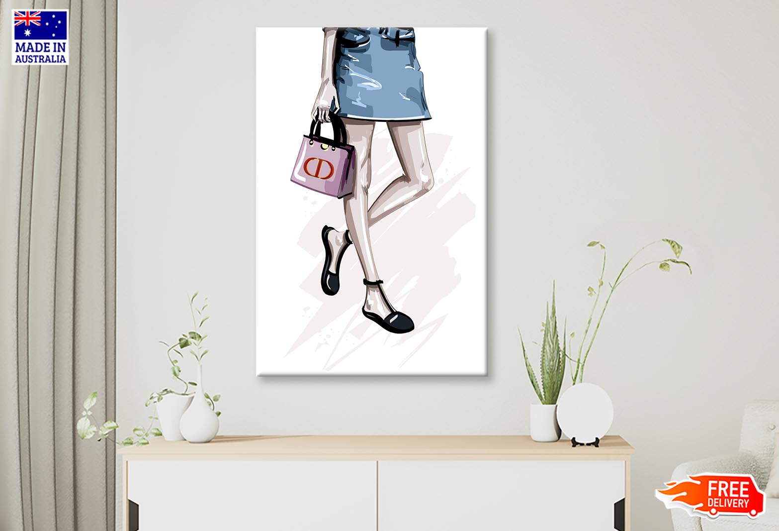 Stylish Pink Bag Fashion Art Wall Art Limited Edition High Quality Print