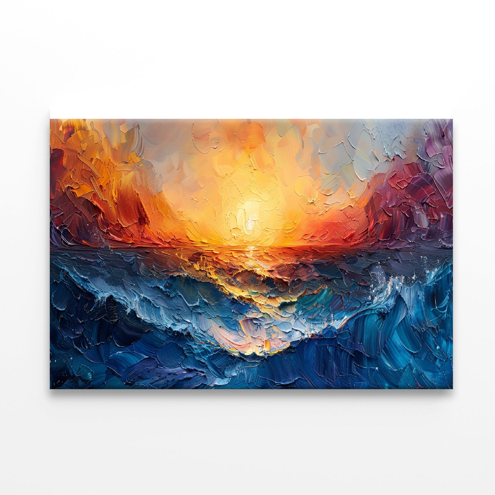 Ocean with Sunset Painting Print 100% Australian Made - Bella Home Decor