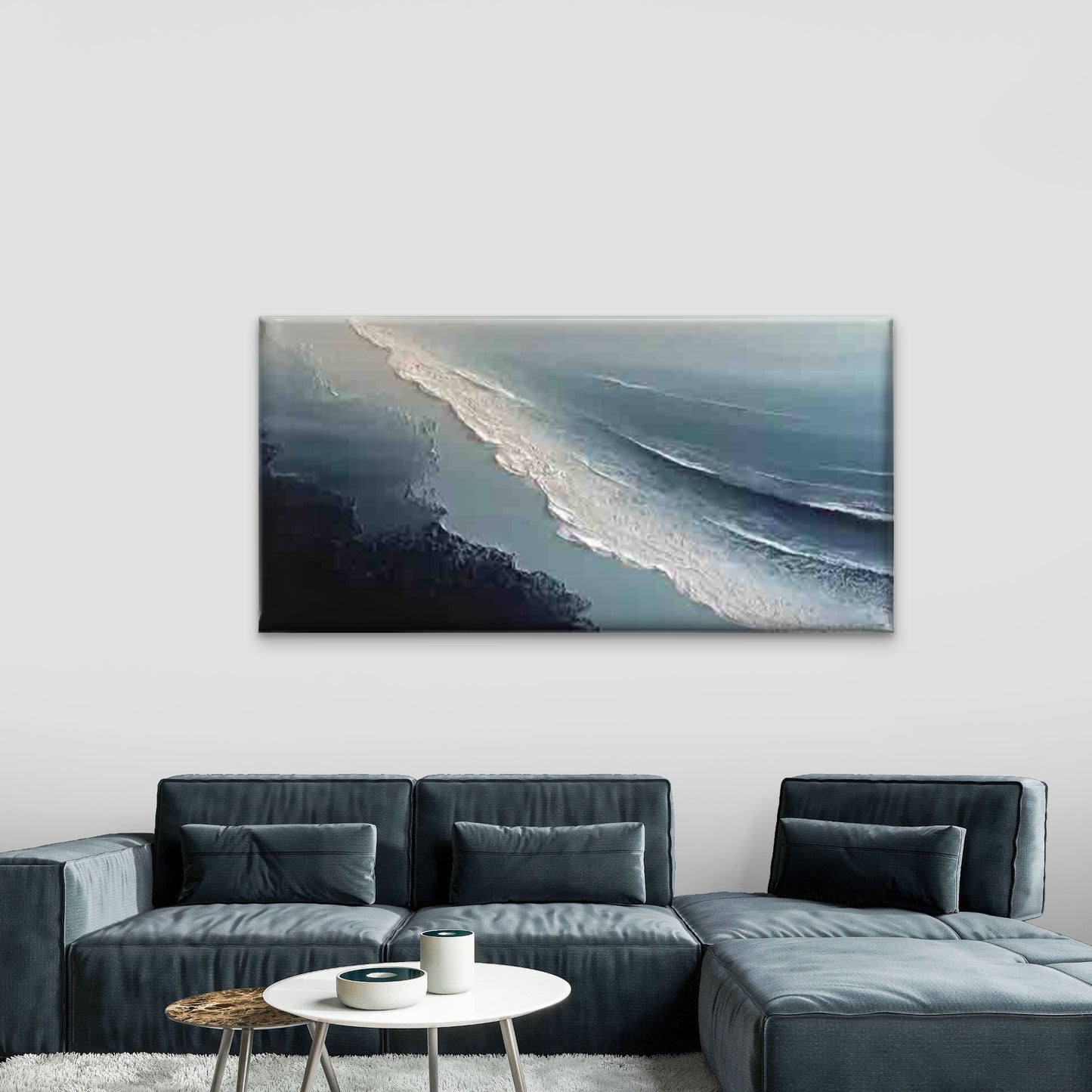 Abstract Images Feathers Wall Art Canvas Office Home Room Framed 120x60cm - Bella Home Decor