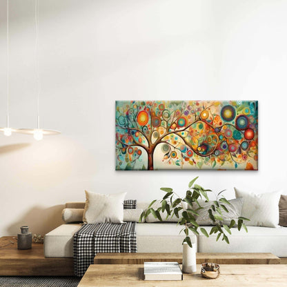 Abstract Tree of Life Wall Art Canvas Office Home Room Framed 120x60cm - Bella Home Decor