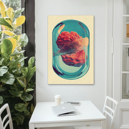 Future of Healing Surreal Anatomy in Glass 60x90cm Metal Print Ready to Hang - Bella Home Decor