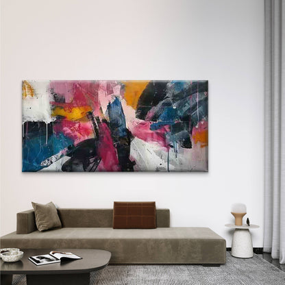 Abstract with Colorful Brush Wall Art Canvas Office Home Room Framed 120x60cm