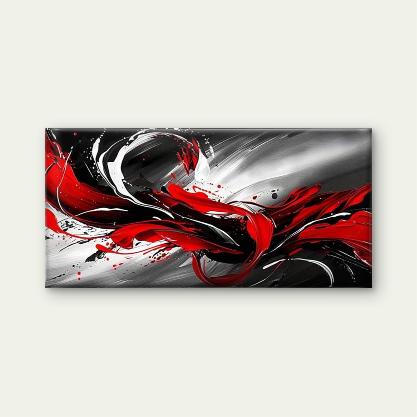 Dynamic Swirls Of Emotion Wall Art Canvas Office Home Room Framed 120x60cm