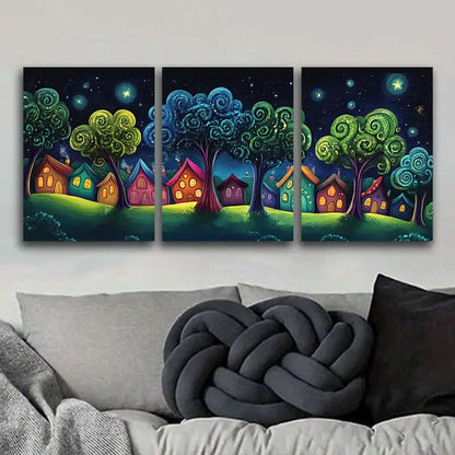 3pcs Forest Scene Metal Print Ready to Hang Art - Bella Home Decor