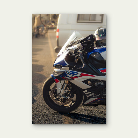 BMW S1000RR Motorrad Superbike Sport Racing 40x60cm Metal Print Ready to Hang