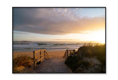 A Wooden Bridge Leads to The Beach Home Decor Premium Quality Poster Print Choose Your Sizes (Copy)