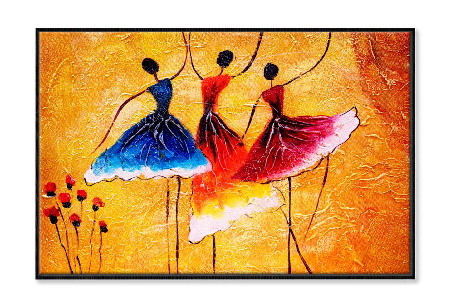 Spanish Dance Oil Painting Wall Art Limited Edition High Quality Print Canvas Box Framed Black