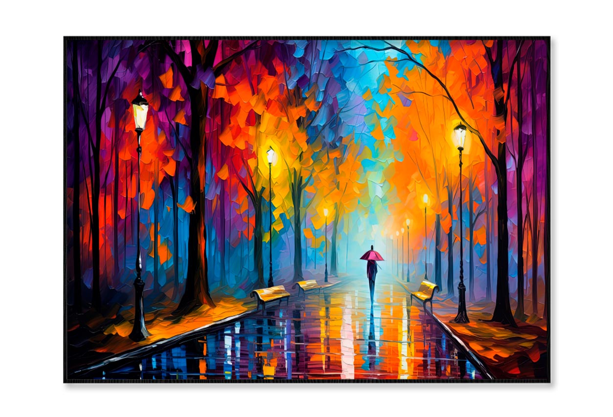 Walking Women & City Nightlife Home Decor Premium Quality Poster Print Choose Your Sizes