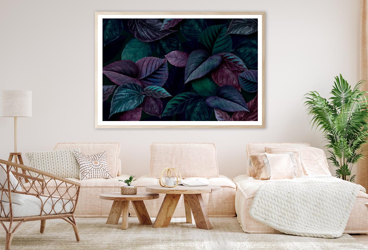 Bunch Of Leaves That Are Purple and Green Home Decor Premium Quality Poster Print Choose Your Sizes - Bella Home Decor
