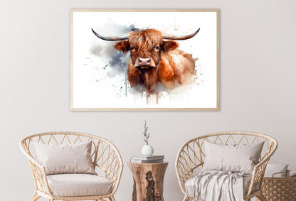 Highland Cow Face Abstract Home Decor Premium Quality Poster Print Choose Your Sizes