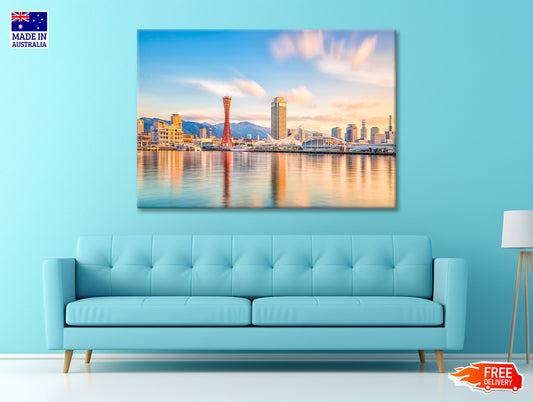 Skyline of Kobe City in Japan Print 100% Australian Made - Bella Home Decor
