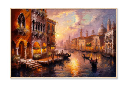 Impressionist Seascape with Boats and Sunlight Wall Art Limited Edition High Quality Print