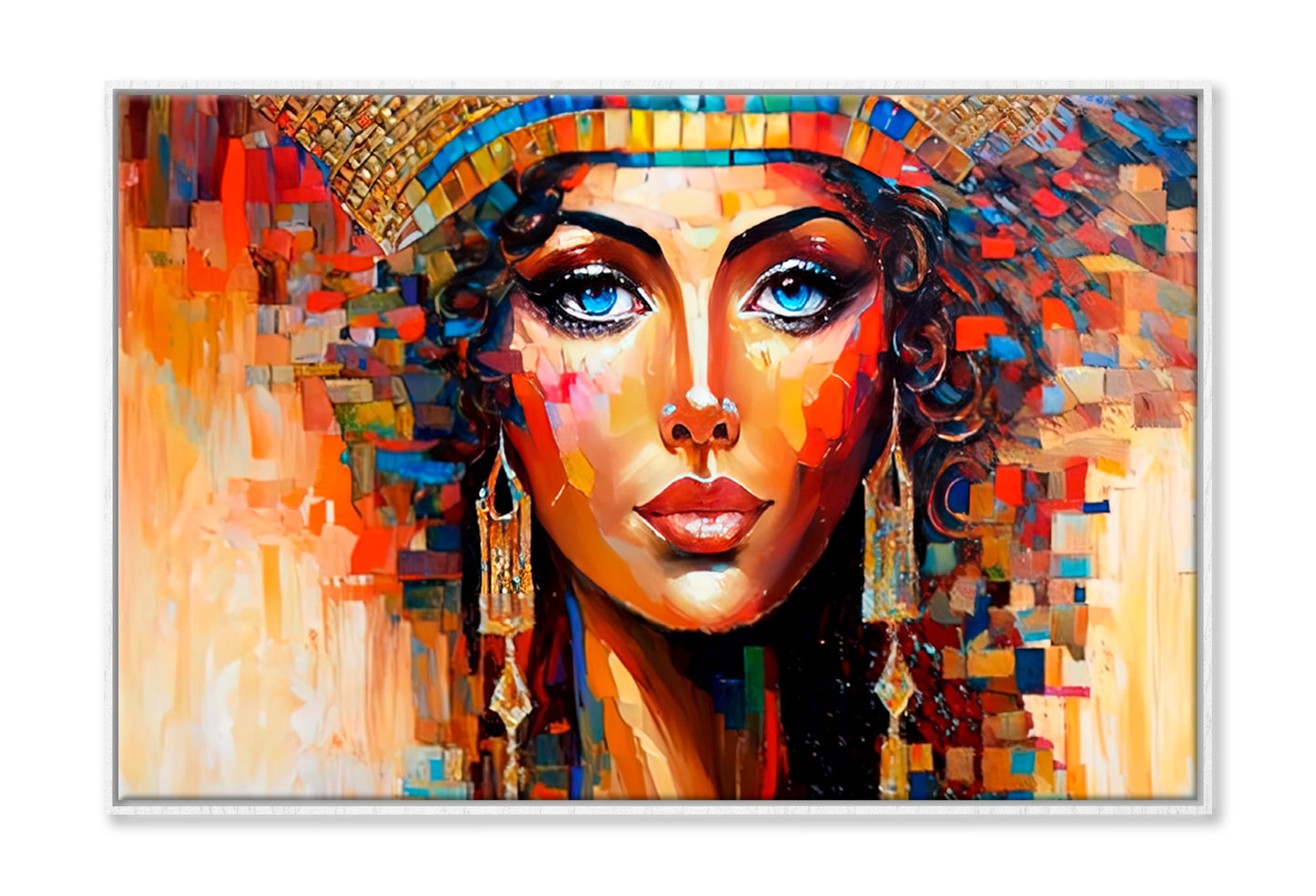 Ancient Beautiful Woman Painting Limited Edition High Quality Print Canvas Box Framed White