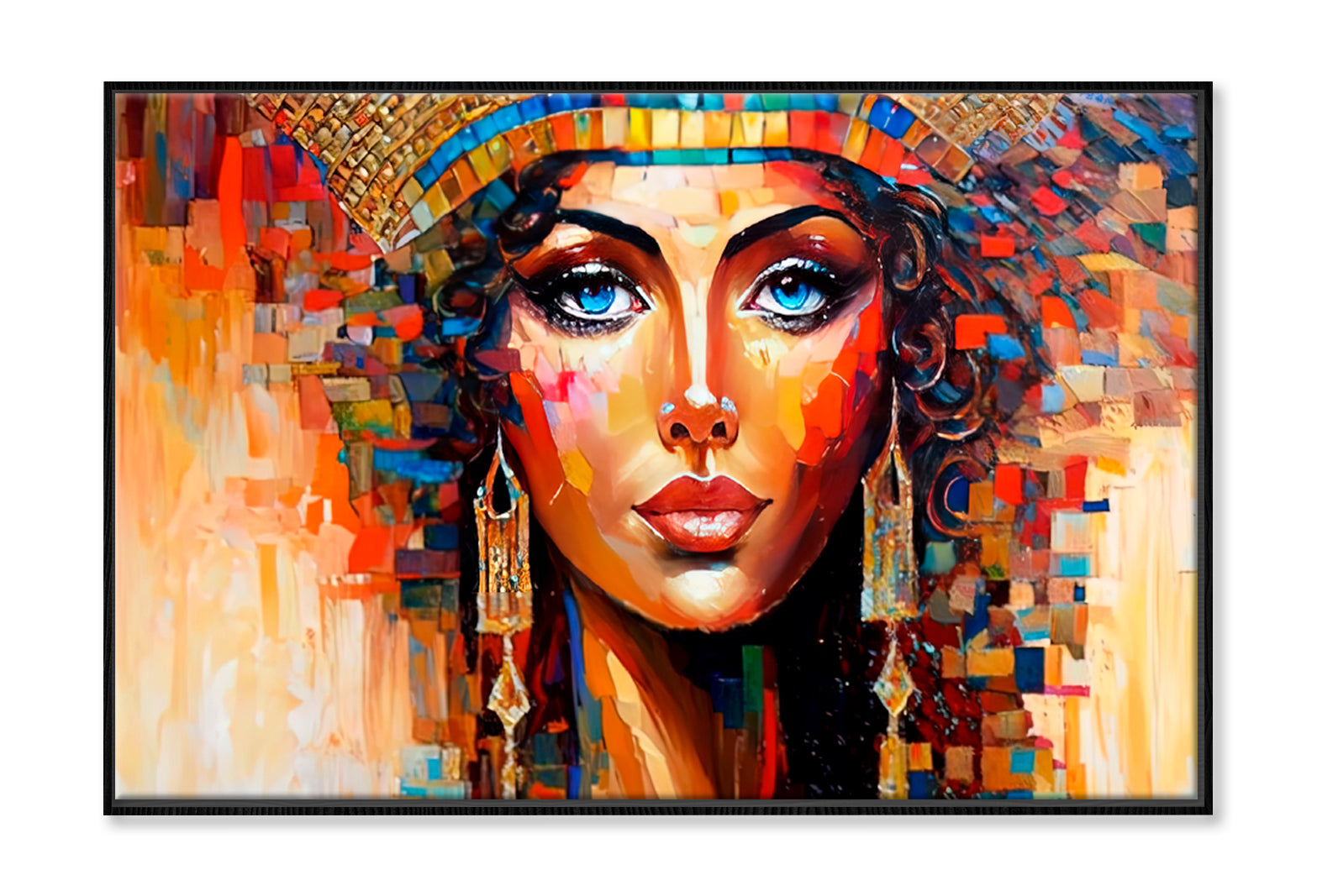 Ancient Beautiful Woman Painting Limited Edition High Quality Print Canvas Box Framed Black