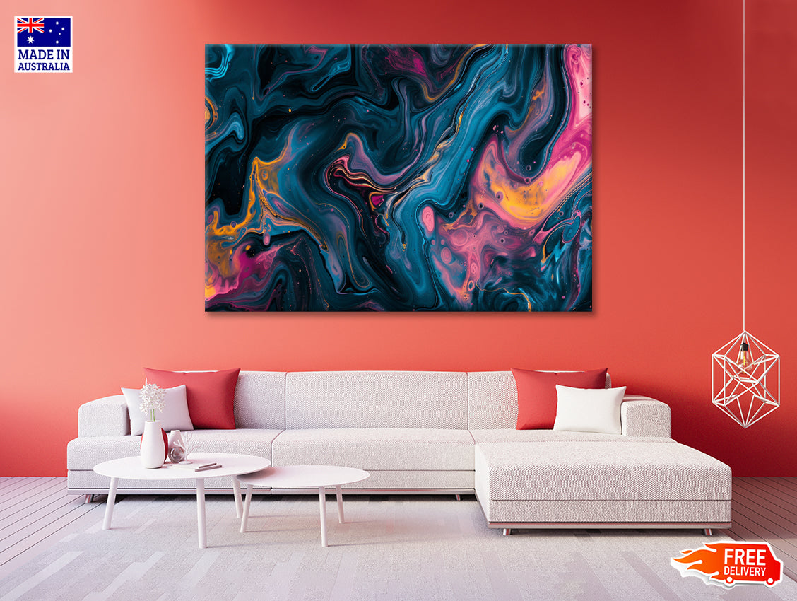Colorful Waves Abstract Print 100% Australian Made - Bella Home Decor