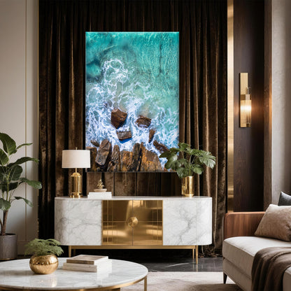 Ocean Shoreline Meelup Rocks Eagle Bay Australia Wall Art Decor 100% Australian Made