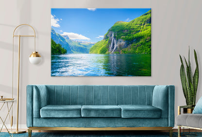 Seven Sisters Waterfall Geiranger Wall Art Decor 100% Australian Made - Bella Home Decor