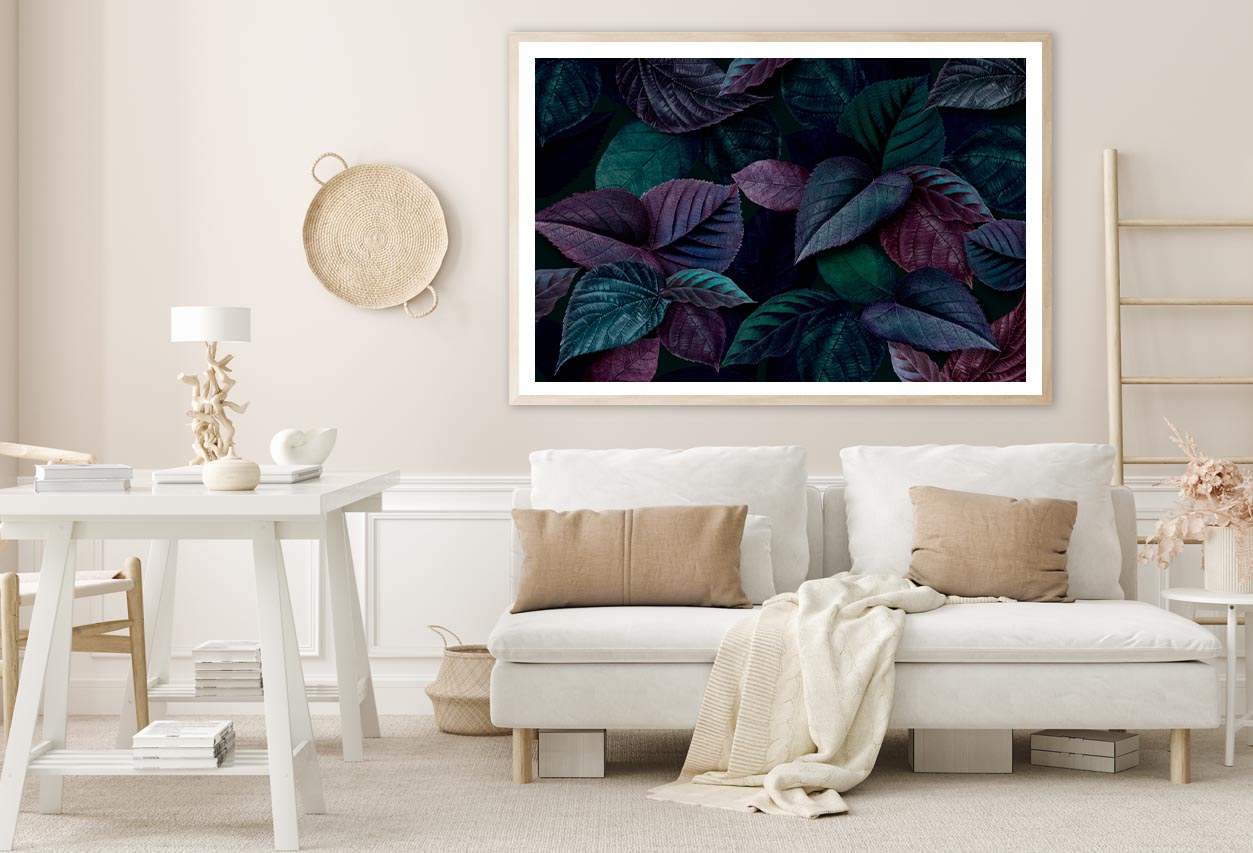 Bunch Of Leaves That Are Purple and Green Home Decor Premium Quality Poster Print Choose Your Sizes - Bella Home Decor