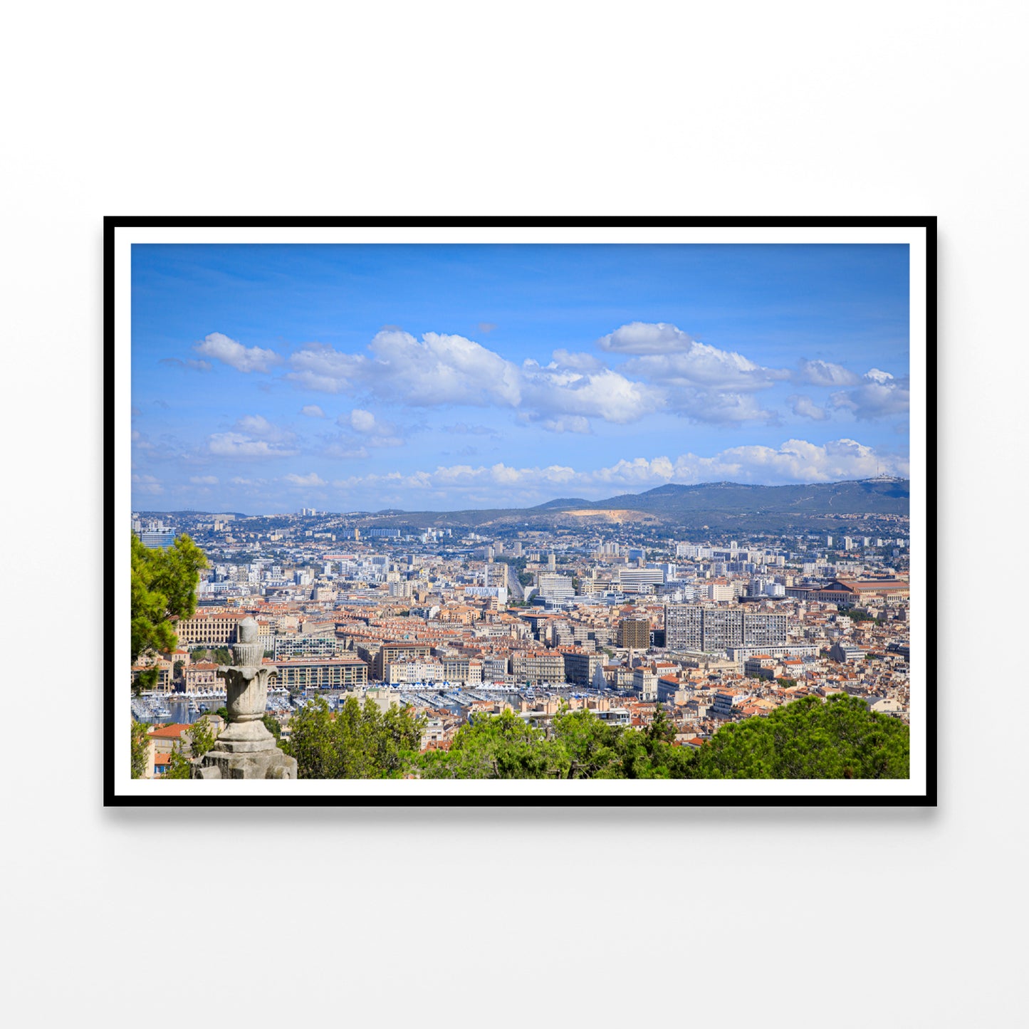 City Of Marseille with Blue Sky Home Decor Premium Quality Poster Print Choose Your Sizes - Bella Home Decor