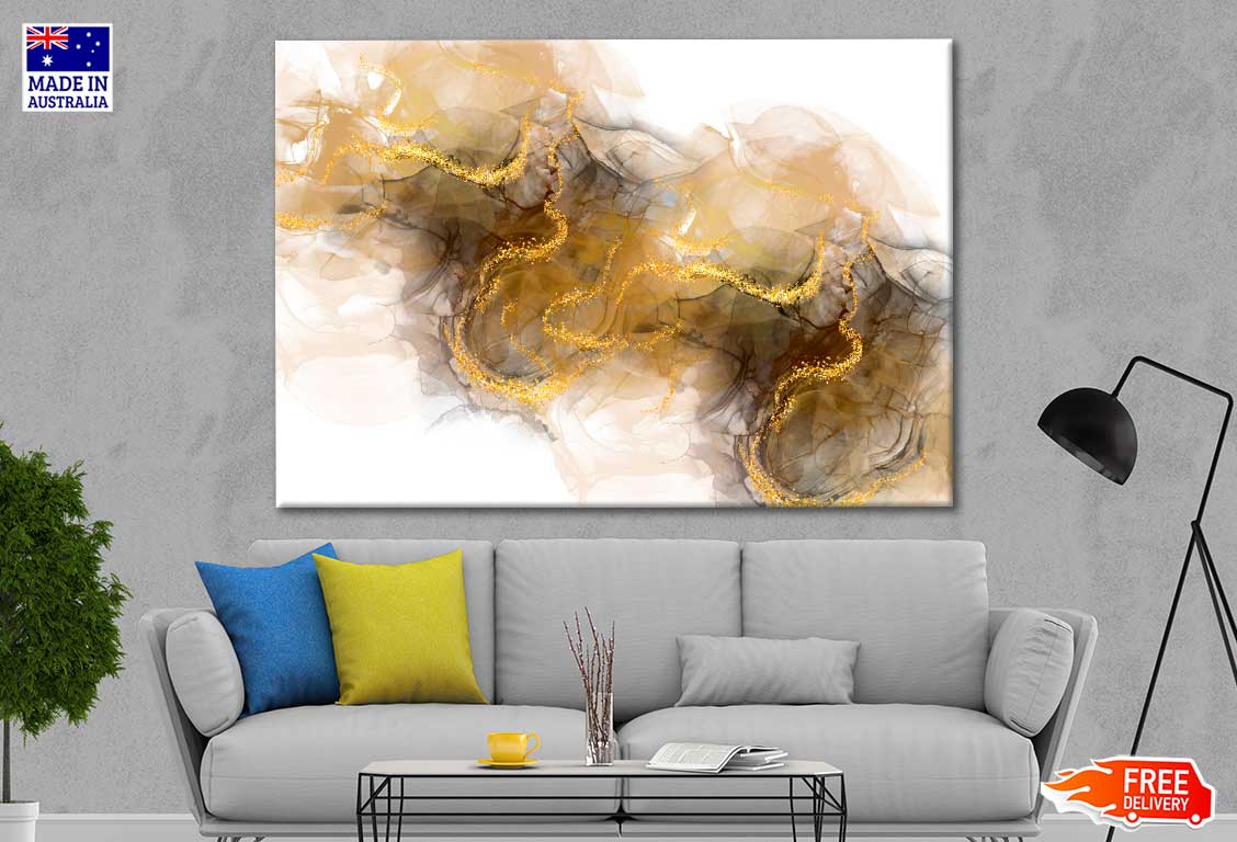 Black And Gold Luxury Abstract Art Painting Print 100% Australian Made