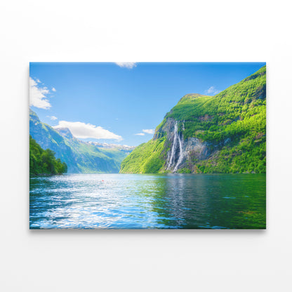 Seven Sisters Waterfall Geiranger Wall Art Decor 100% Australian Made - Bella Home Decor