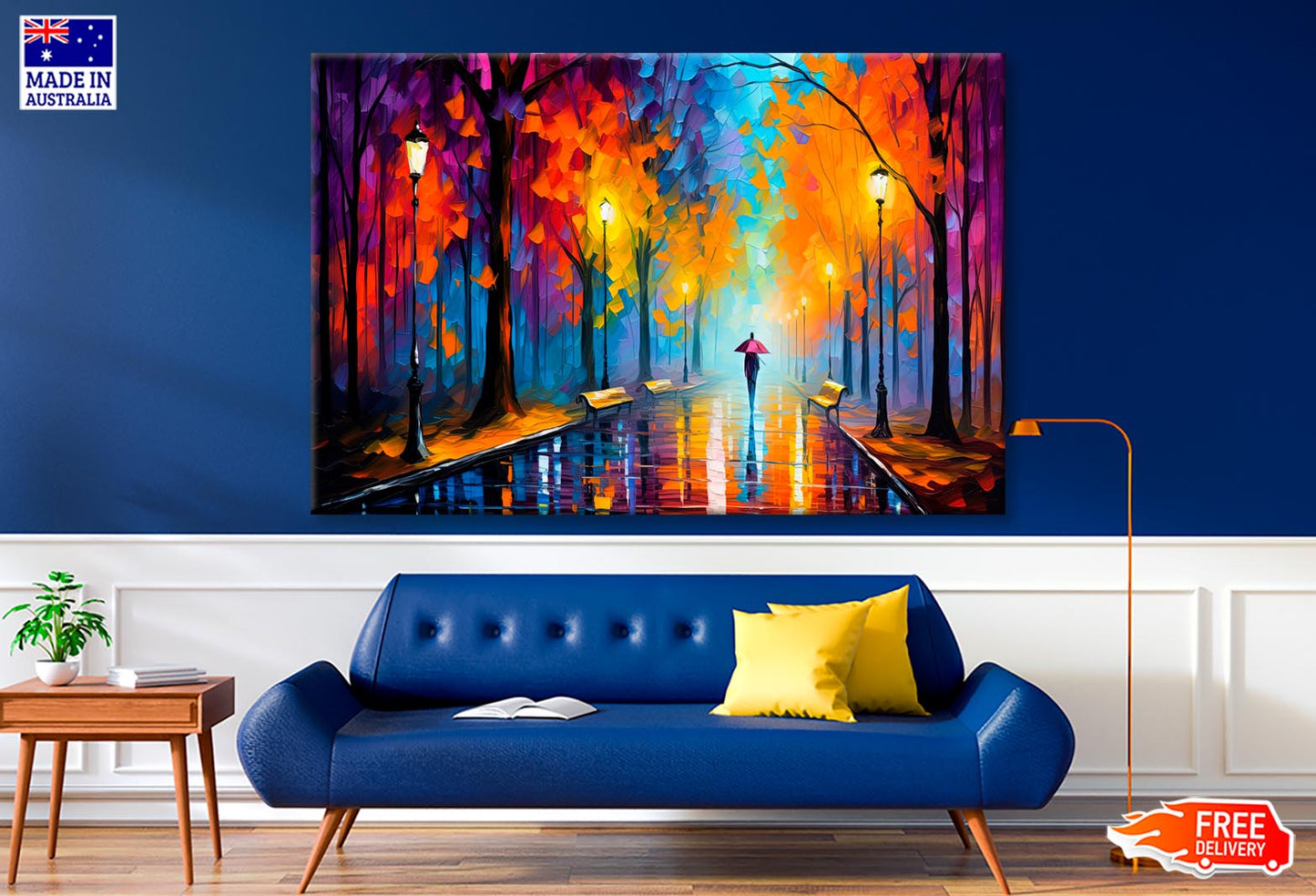 Walking Women & City Nightlife Wall Art Decor 100% Australian Made