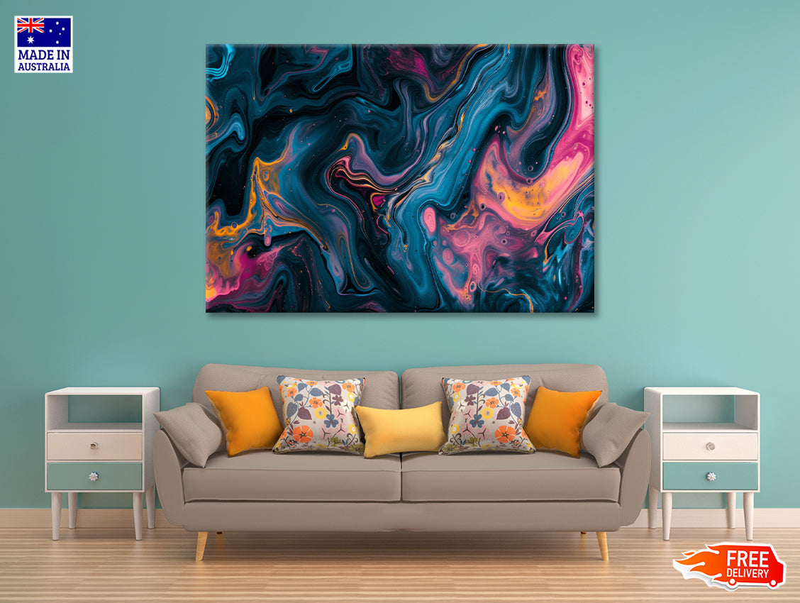 Colorful Waves Abstract Print 100% Australian Made - Bella Home Decor