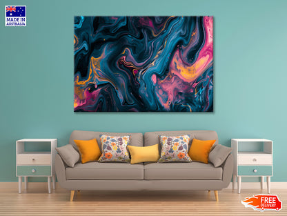 Colorful Waves Abstract Print 100% Australian Made - Bella Home Decor